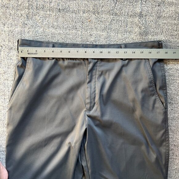 Nike Golf Dri-Fit Mens Pants Standard Fit Gray Flat Front Polyester Blend 34x31 - Picture 4 of 7